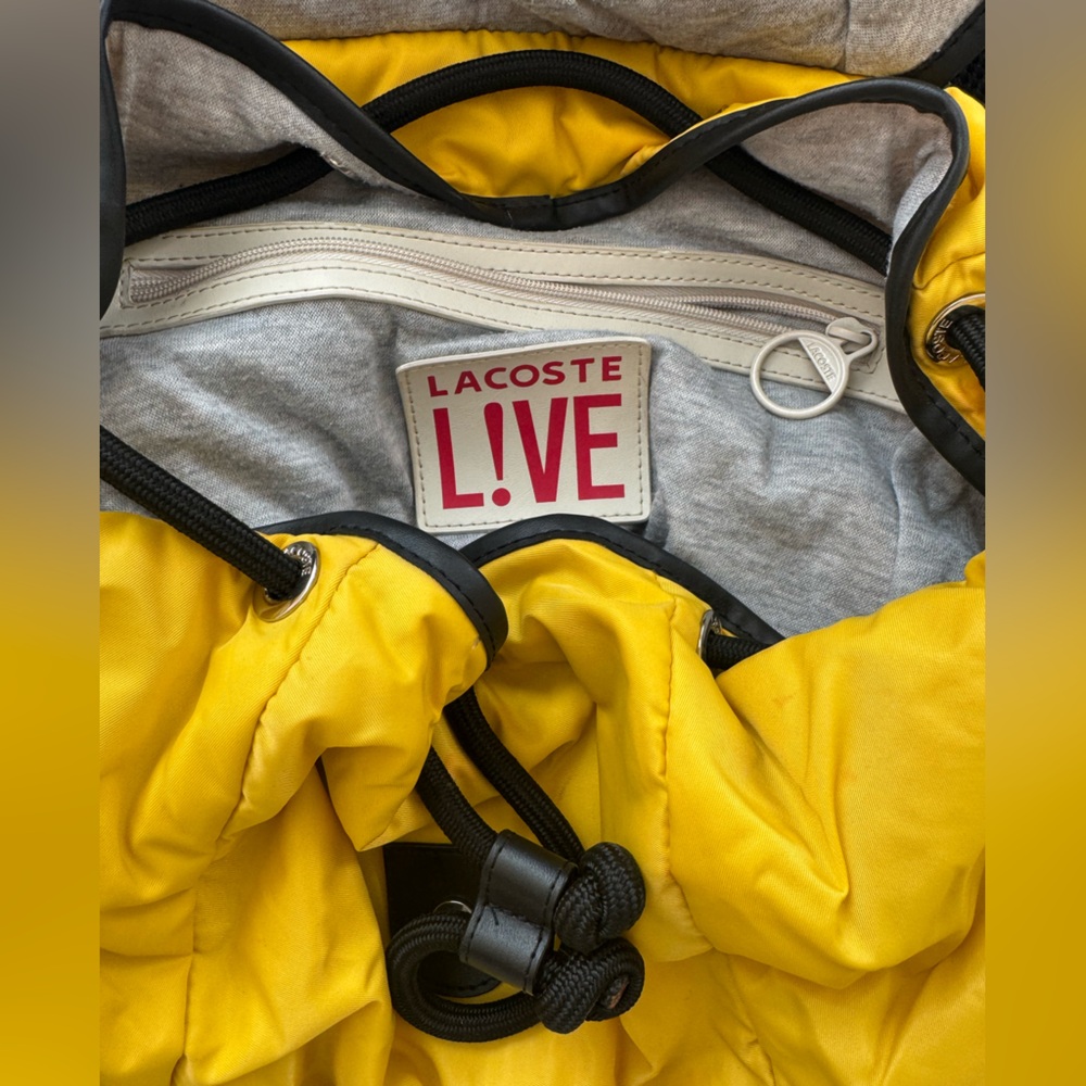 Lacoste Live Yellow Backpack Drawstring - image 2